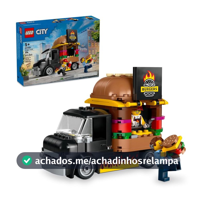 LEGO Set City Great Vehicles 60404 Camião de Hambúrgueres 194 peças
