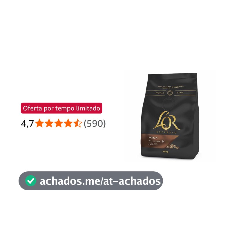L'OR Café L'Or Grãos Forza - 500 Gramas