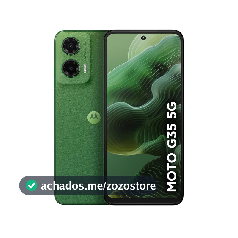Smartphone Motorola Moto g35 5G - 128GB 4GB RAM+8GB Ram Boost e Camera 50MP com AI NFC Tela 6.7" com Superbrilho - Verde