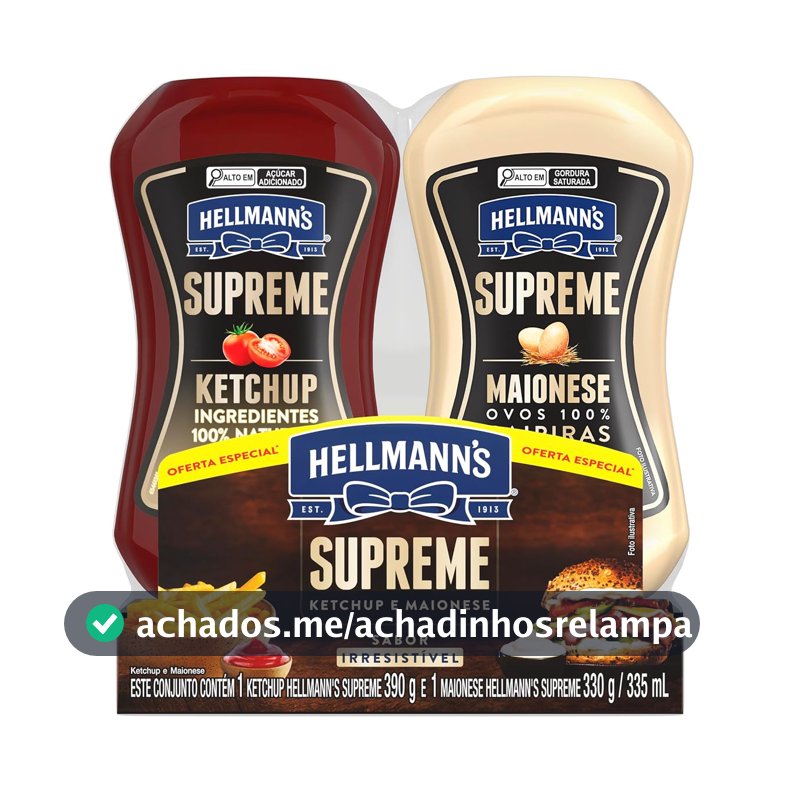 Hellmann's Supreme Kit Ketchup 390g + Maionese 330g
