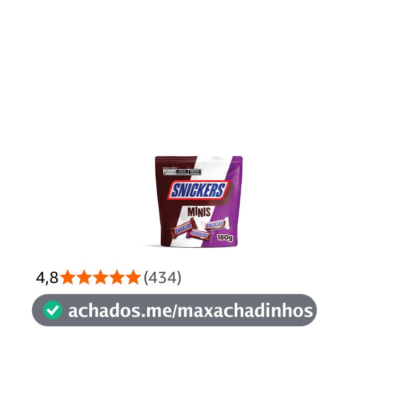 Chocolate Snickers Variedades Minis 180g