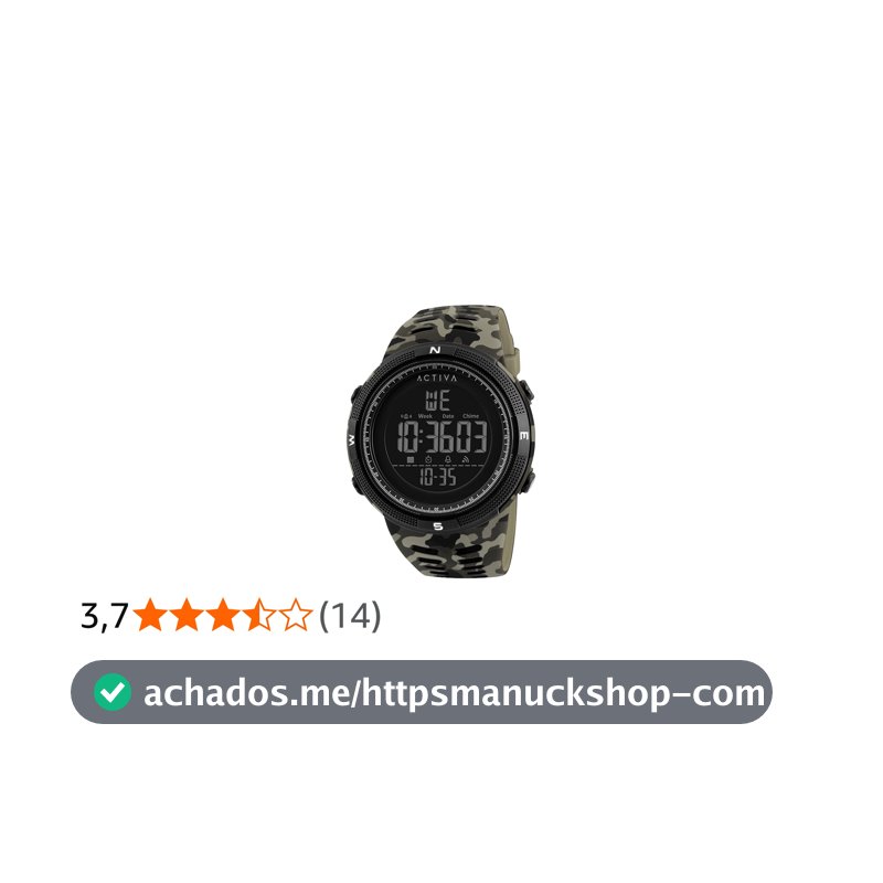 Invicta Relógio digital essencial digital, bege, camuflagem, Casual