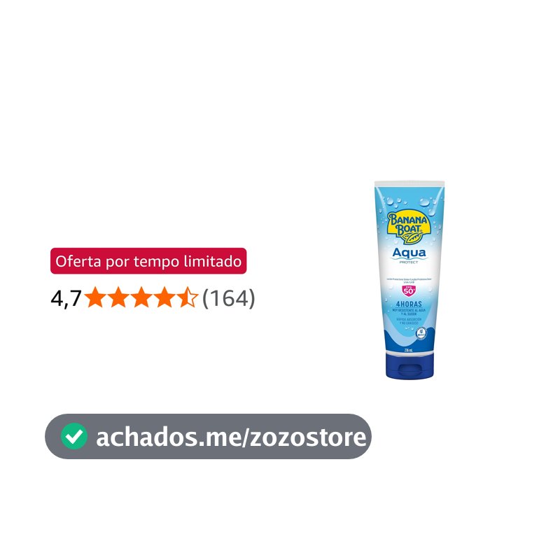 Banana Boat - Protetor Solar Aqua Protection FPS 50 Loção 236ml
