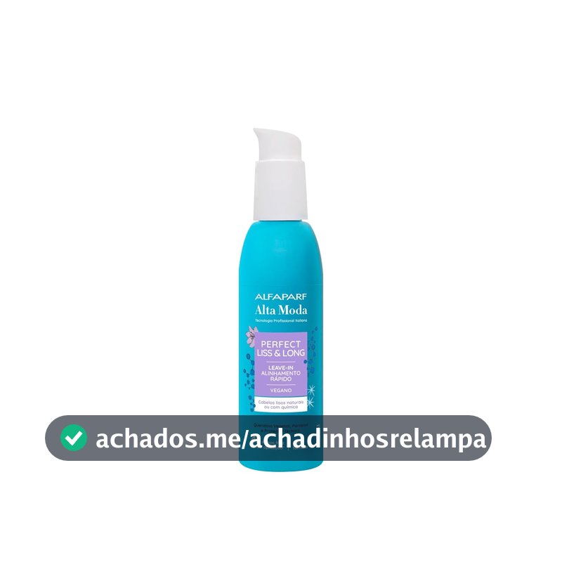Alta Moda Perfect Liss & Long Leave-in - Proporciona cabelos extremamente lisos, saudáveis e sem volume - Cabelos lisos naturais, alisados ou progressivados 125ml