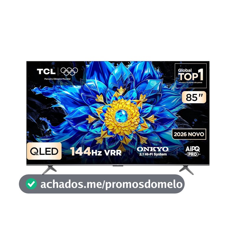 Smart TV TCL 85 Polegadas QLED 4K P8L WiFi Bluetooth Google TV HDR10+ 144 Hz VRR 85P8L