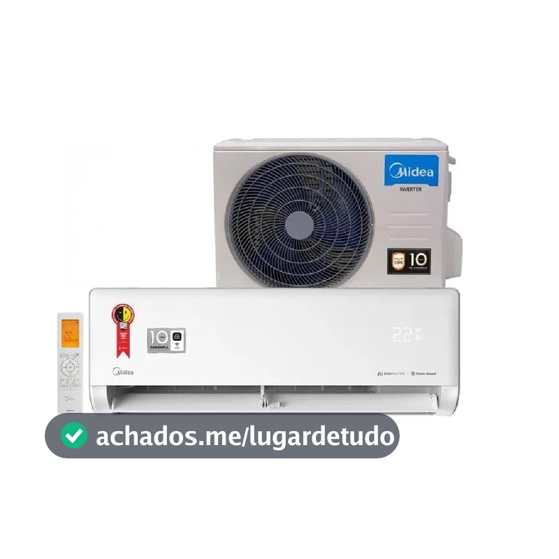 Ar Condicionado 9000 Btus Split Hi Wall Inverter Midea Frio Ai Ecomaster 220v