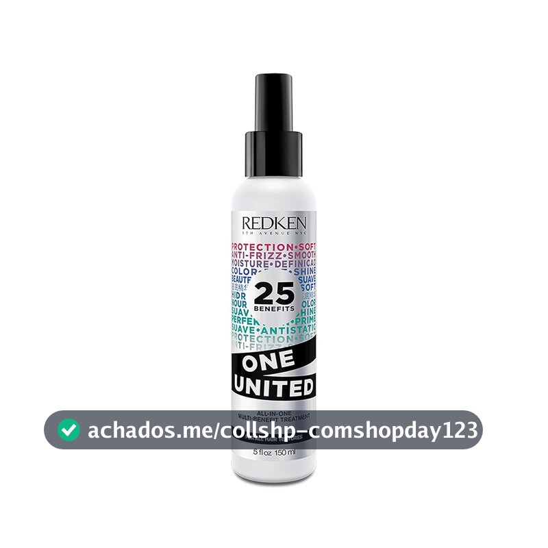 Redken One United, Leave-in Multibenefícios, Fórmula Livre de Sulfatos e Parabenos, Tratamento com Proteção Térmica até 230°C para Todos os Tipos de Cabelos