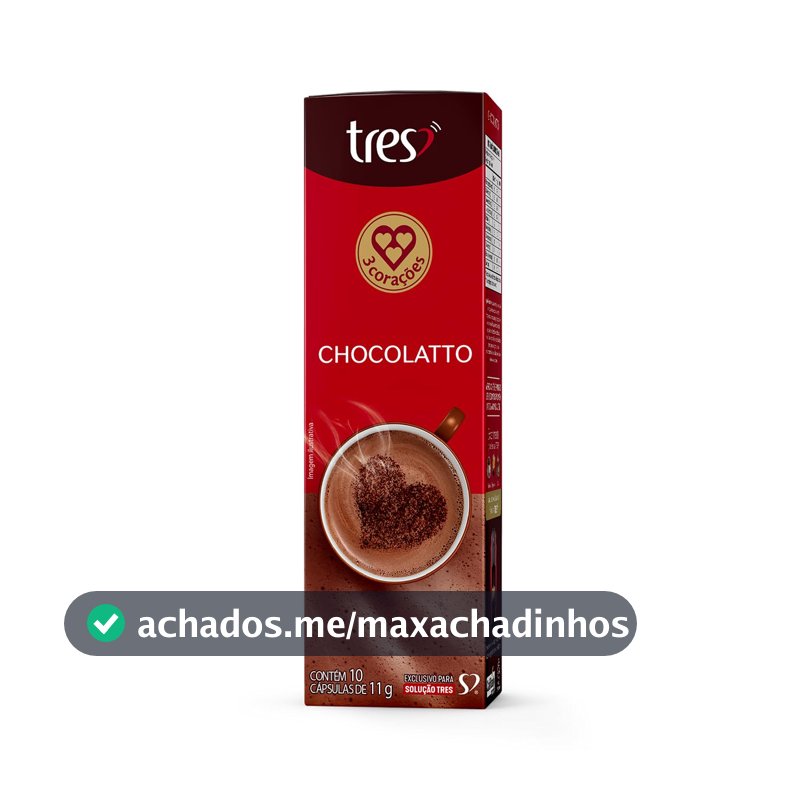 3 Corações Cápsula Chocolatto TRES - 10 unidades