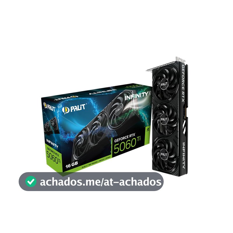 Palit GeForce RTX 5060 Ti Infinity 3 (16GB GDDR7/PCI Express 5.0/2572MHz/28000MHz) (Seminovo)