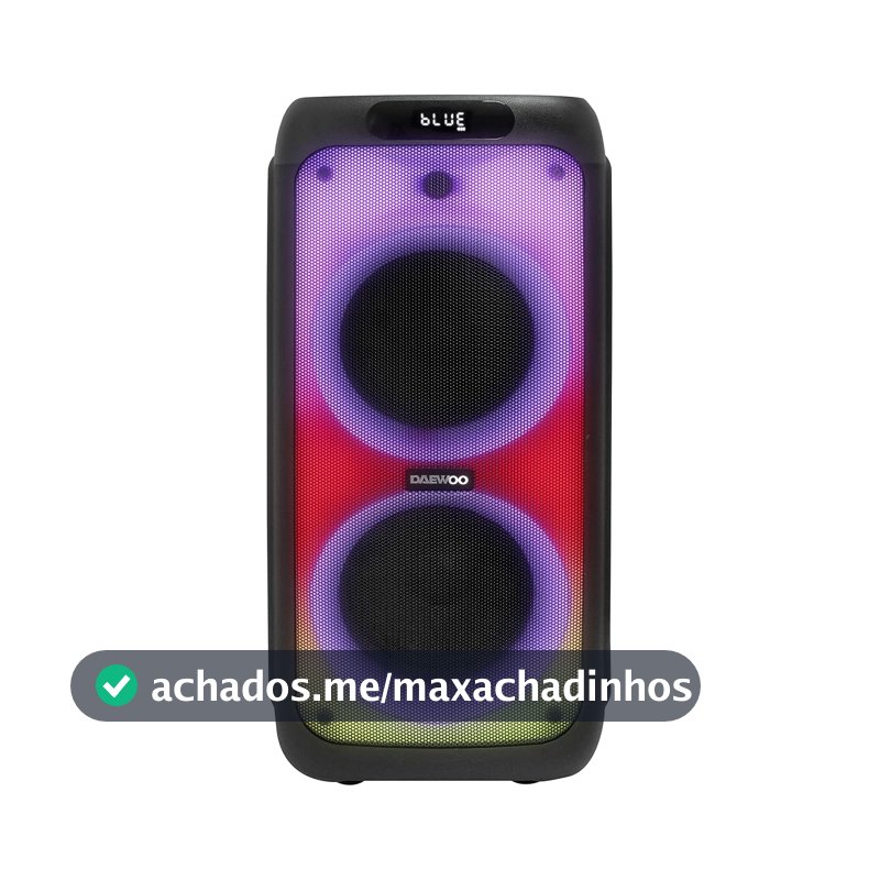 Caixa de Som Portátil Partybox 2000, Modelo DW2000, Conexão Bluetooth Versão 5.0, Cor Preta, Daewoo.