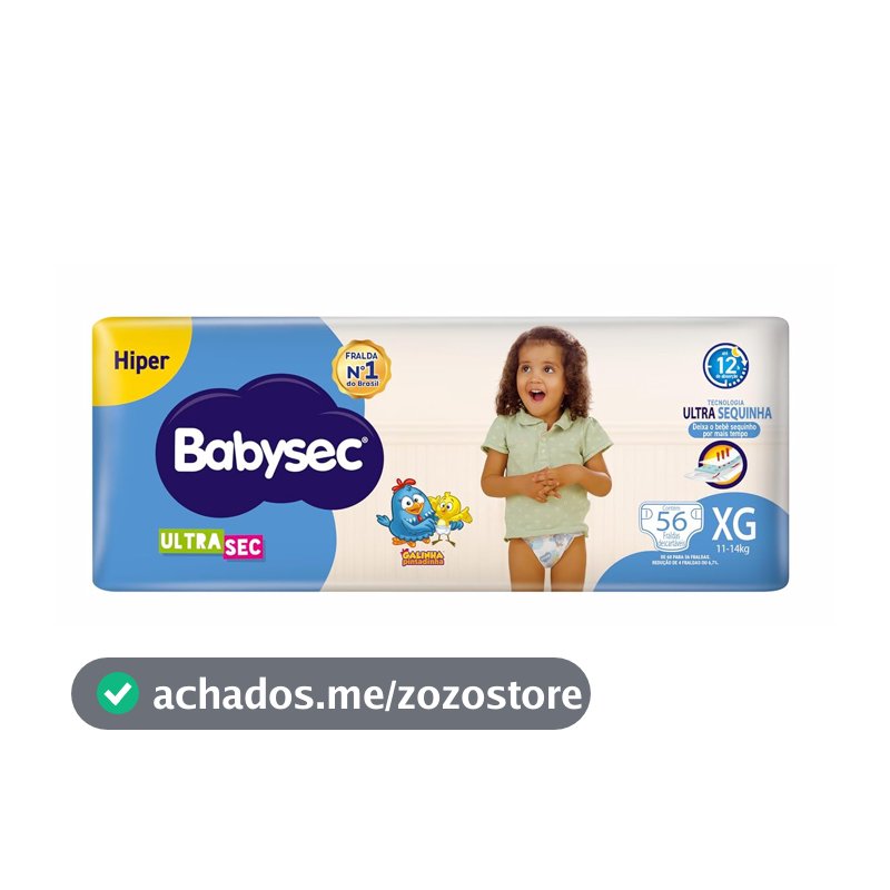Babysec Fralda Ultrasec Galinha Pintadinha Azul Xg 56 Unidades