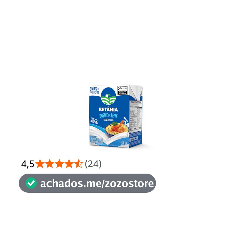 Betânia - Creme de Leite 200g