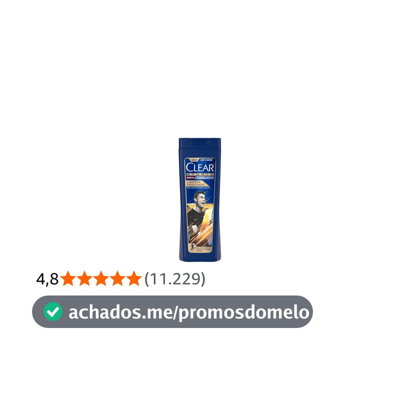 Clear Sports Men - Shampoo Anticaspa Limpeza Profunda 400Ml