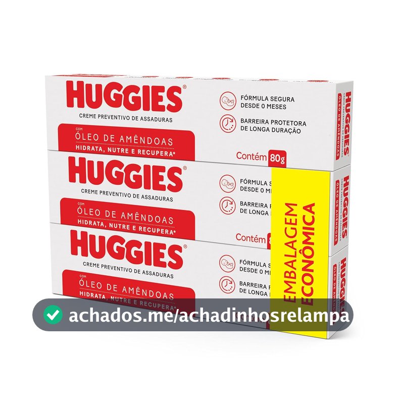 Creme Preventivo Assaduras Huggies Pele Protegida c/3 de 80g