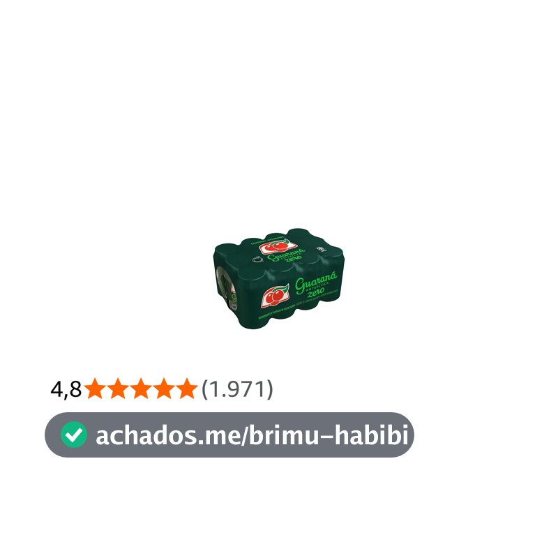 Refrigerante Zero Guaraná Antarctica, Lata 350ml, Pack com 12 unidades
