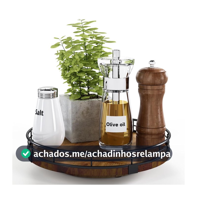 Organizador de mesa giratória Farmhouse Oak 23 cm Lazy Susan para armário, organização e armazenamento redondo de madeira Lazy Susan para mesa de jantar, despensa, cozinha, bancada, armário, decoração