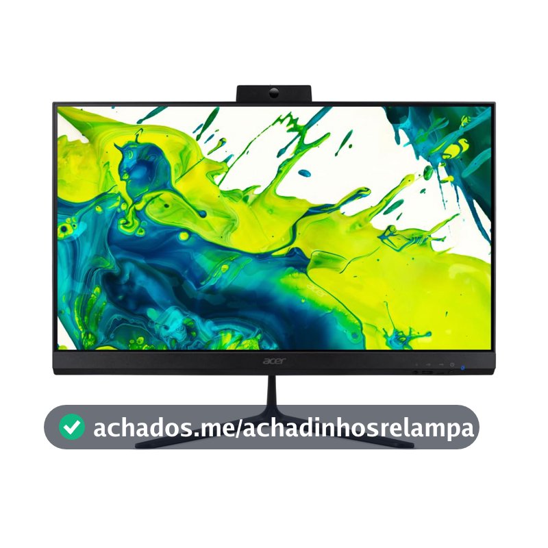 Computador Acer All In One C24-2YE13U5UNL-BR11 Intel Core i5-1334U de 13ª geração,16GB RAM 512 GB SSD, 23,8”, Full HD 120HZ, Webcam, Windows 11 Sem Teclado e Mouse