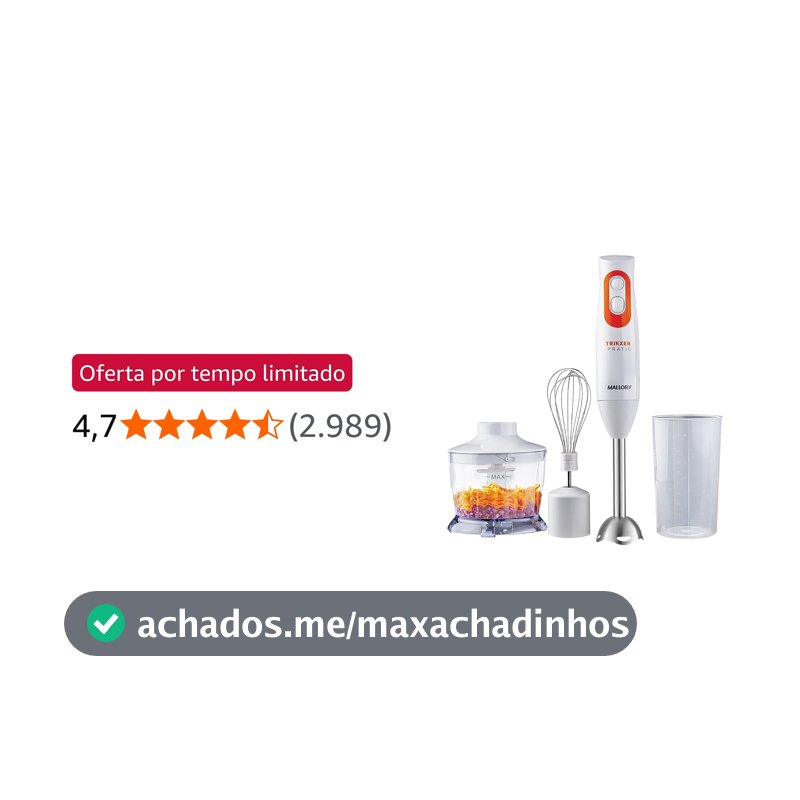 Mixer Mallory Trikxer Pratic- 3 EM 1-220V
