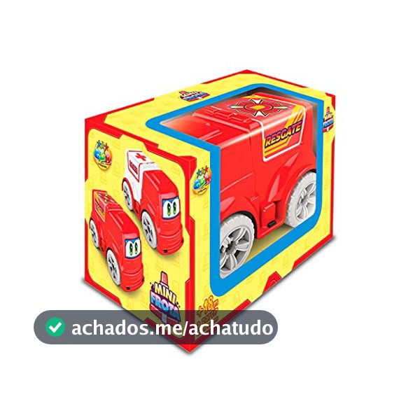 GGB Brinquedo Carrinho Mini Frota Resgate Vermelho e Branco