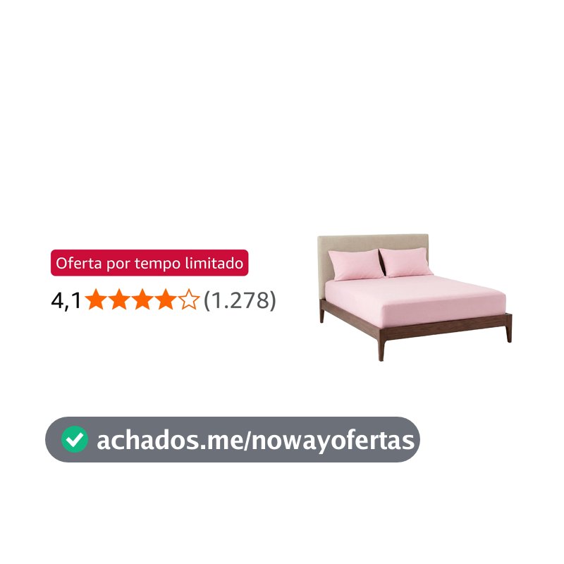 Decolab Jogo de Cama King Essencial 100% Algodão Macio Rosa