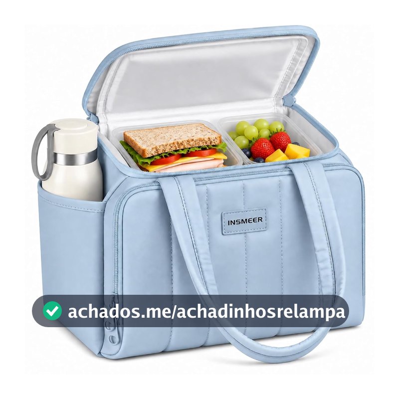 INSMEER Lancheira Térmica Feminina 7L, Leve e Impermeável, para Trabalho