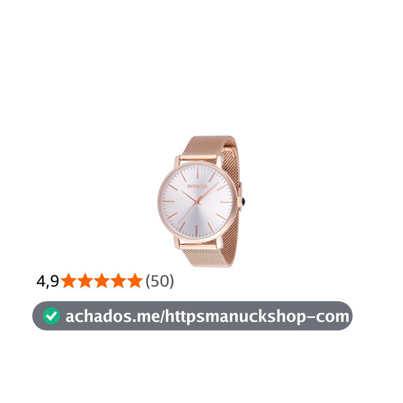 Invicta Mostrador Angel Lady de 38 mm, aço inoxidável, ouro rosa, prata, quartzo PC21J