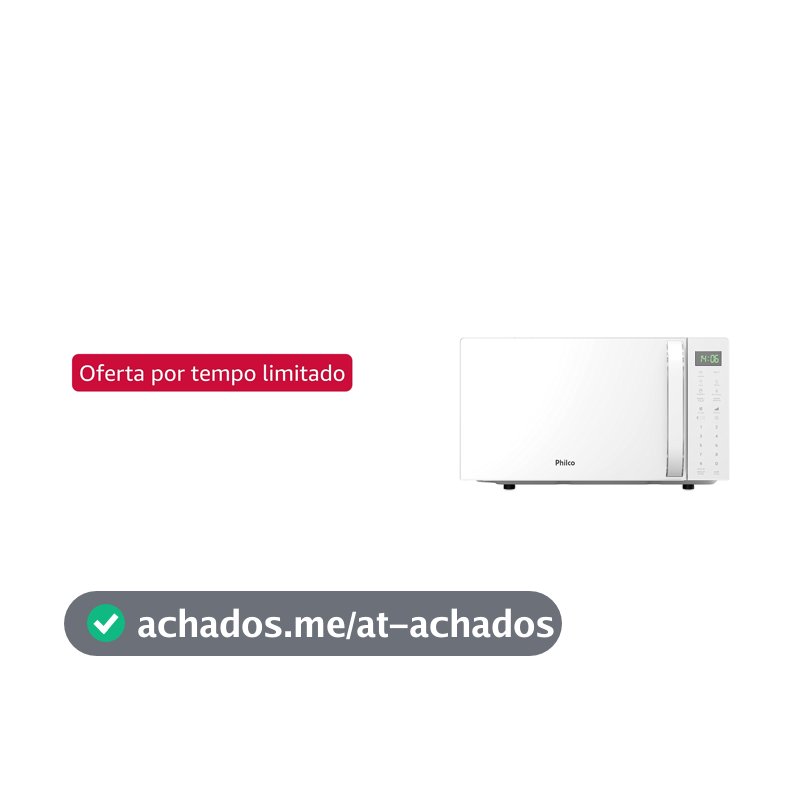 Micro-ondas Philco 20L Branco Pintura Limpa Fácil PMO24B 127v