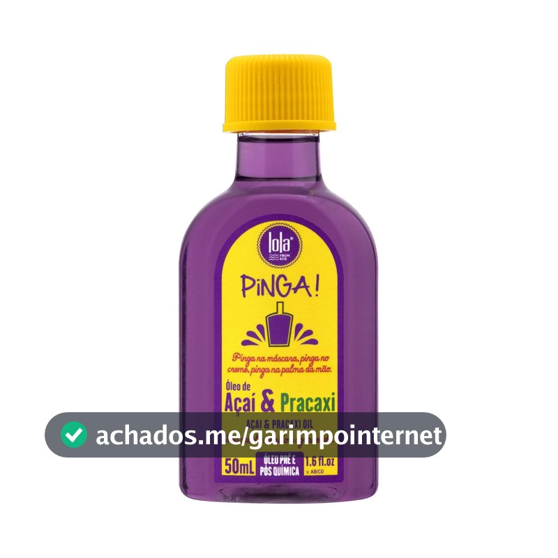 Pinga Açaí e Pracaxi Óleo Capilar 50ml, Lola Cosmetics