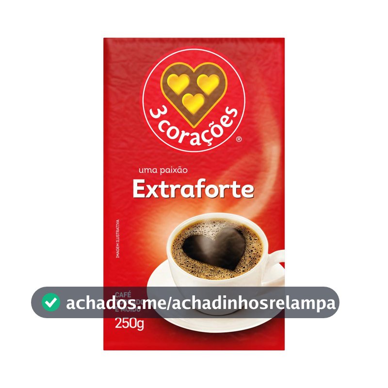 3 Corações Café Torrado E Moído Extra Forte À Vácuo 250G
