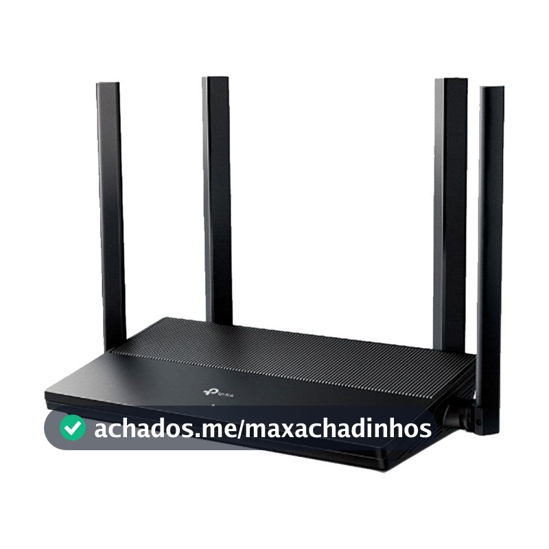TP-Link EX1500 Roteador Wi-Fi 6 AX1500 Dual Band, 4 Portas Gigabit, EasyMesh, Cobertura de até 140 m² e Conexão para até 60 Dispositivos
