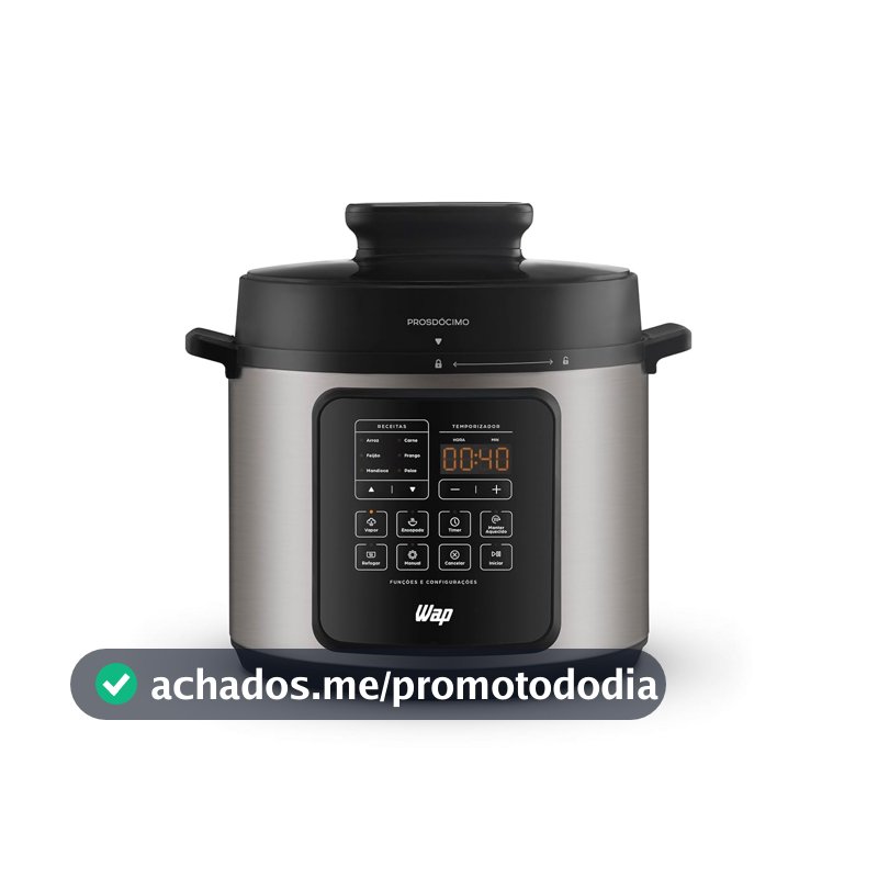 WAP Panela de Pressão WPPE3 6L, 10 Receitas Pré-Programada 220V