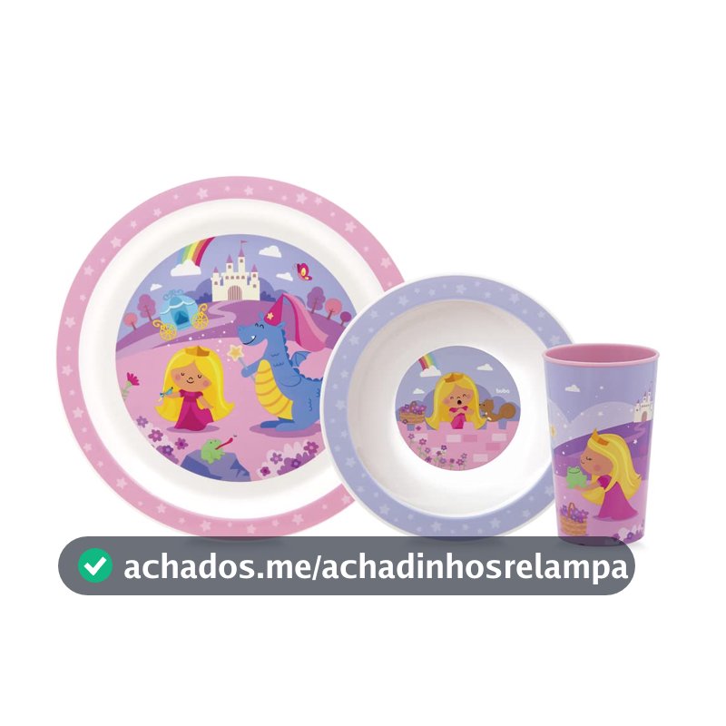 Kit de Refeição Buba Aventuras, Princesa, Colorido