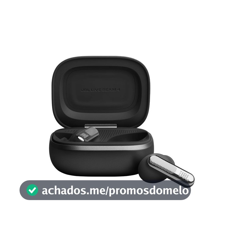 JBL Live Beam 4 Fone TWS com Cancelamento Adaptativo Preto