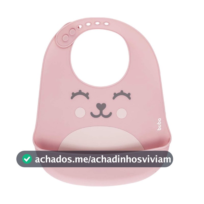 Buba Babador De Silicone - Pega Migalhas Gumy - Rosa -