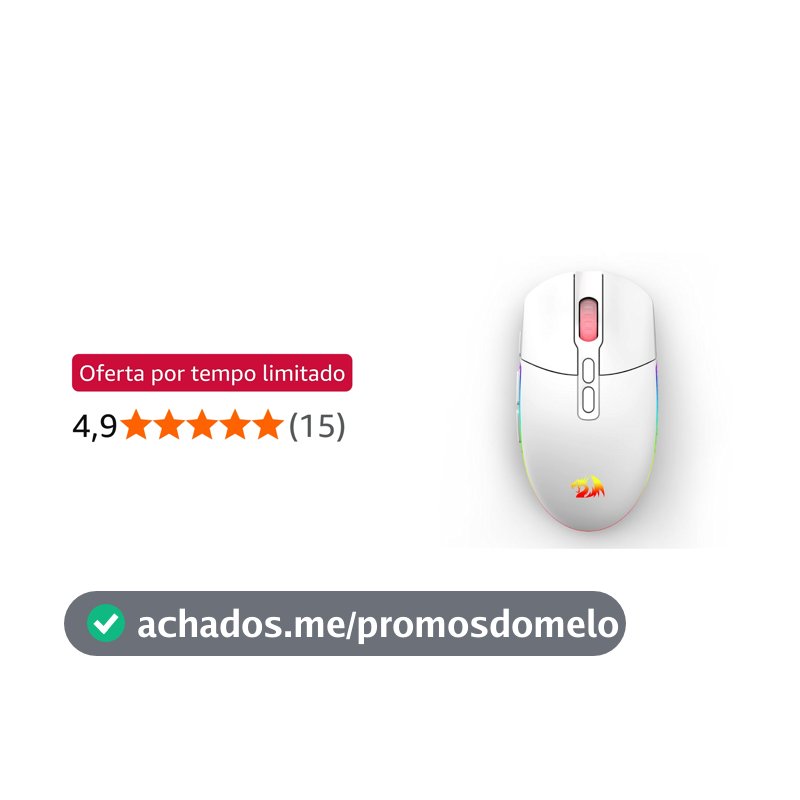 Mouse sem fio Redragon Invader Pro Branco