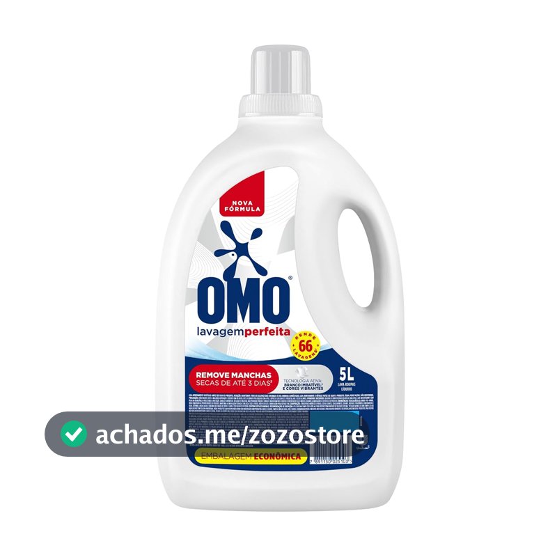 Omo Sabão Líquido Lavagem Perfeita 5l - Tampa pode Variar