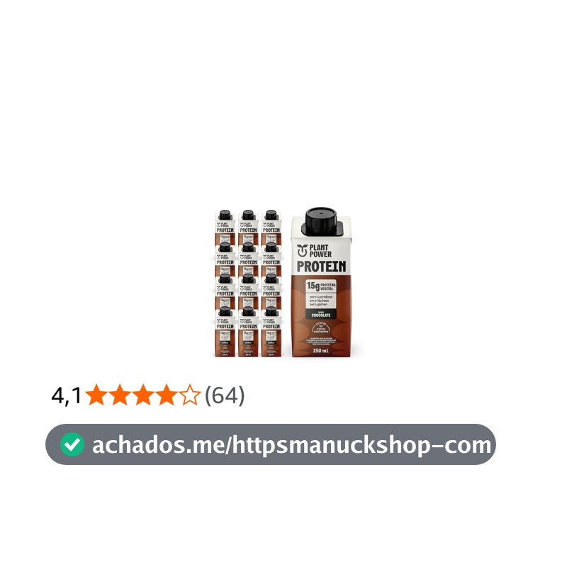 Pack Plant Power Bebida Vegetal sabor Chocolate - 15g de proteína, 250ml, 12 unidades, Líquido