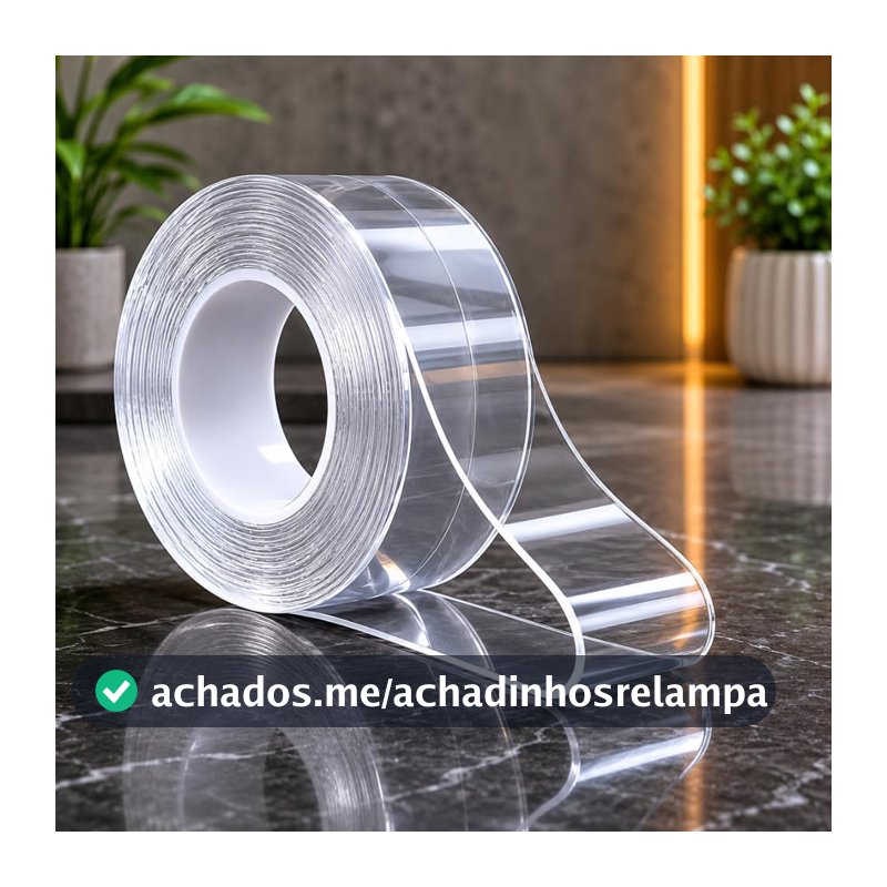 Fita Nano Adesiva Dupla Face Transparente Lavável Extra Forte 3m Premium