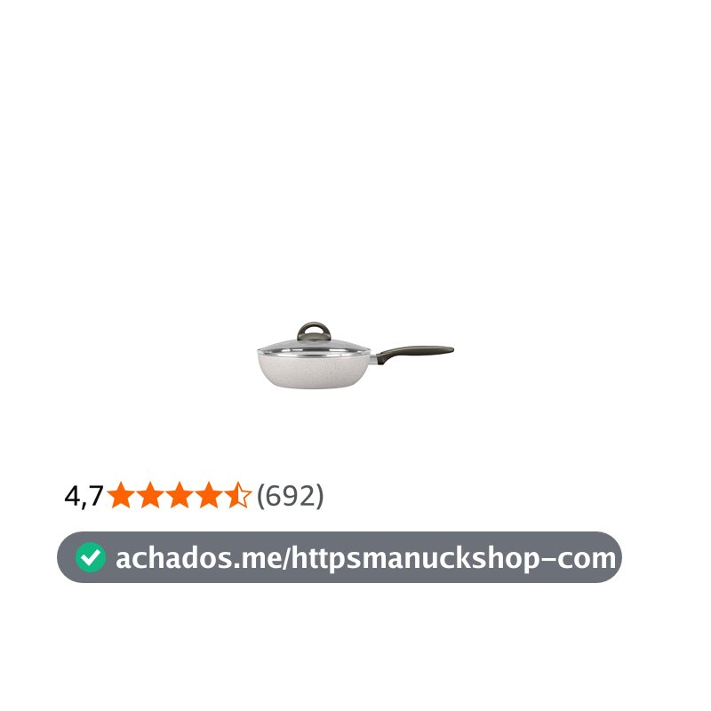 Brinox - Wok com Tampa 28Cm 4,1L Ceramic Life Suprema - Vanilla