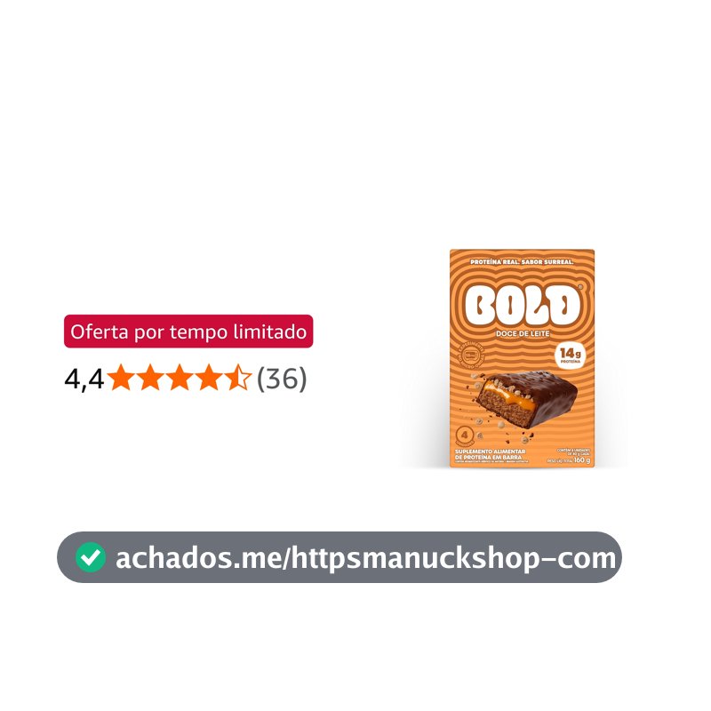 BOLD Doce de Leite 14g Kit com 4 Unidades
