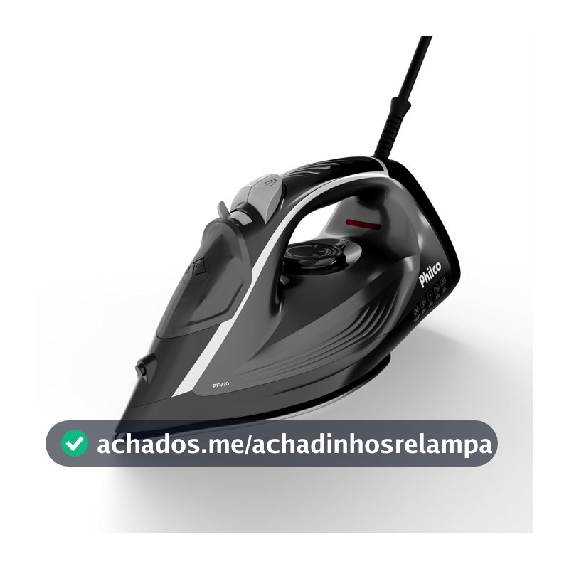 Philco Ferro de Passar a Vapor 320ml Base Cerâmica PFV70 127V Função auto limpeza