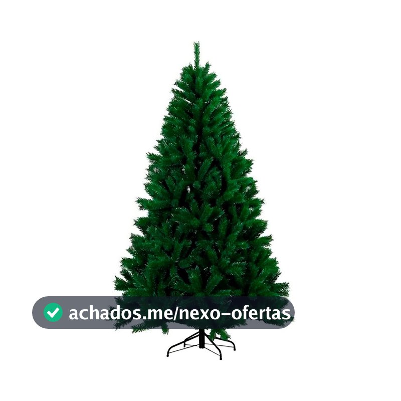 Árvore de Natal Luxo Pinheiro 1,80m 800 Galhos — Cheia, Realista e Elegante Natal Encantador Decoração de Casa Decoração Natalina Inesquecível Base de Ferro Reforçada Resistente Linha Super Premium®