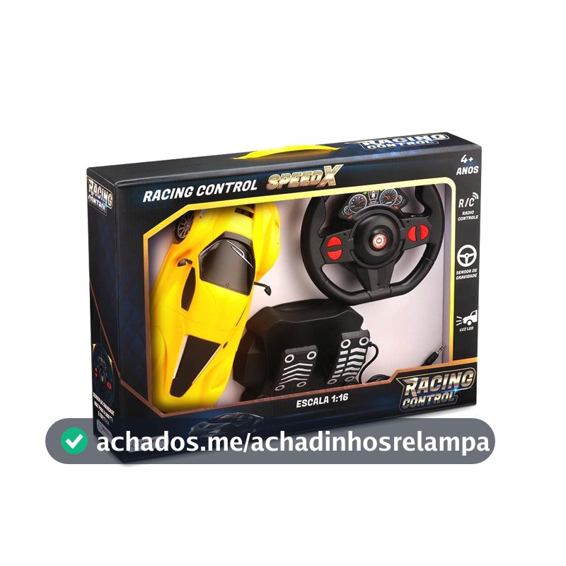 Carrinho Racing Control Speed X Amarelo Multikids - BR1143