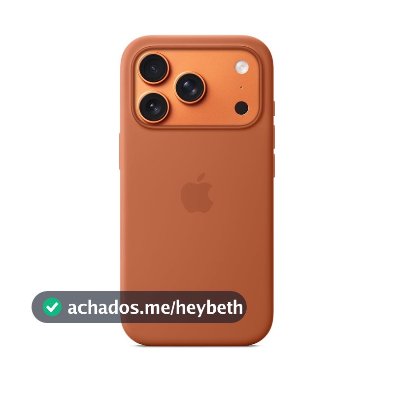 Apple Capa em silicone com MagSafe para iPhone 17 Pro – Terracota