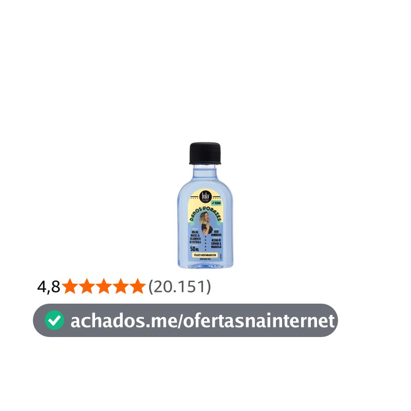Danos Vorazes Óleo Reparador 50ml , Lola Cosmetics
