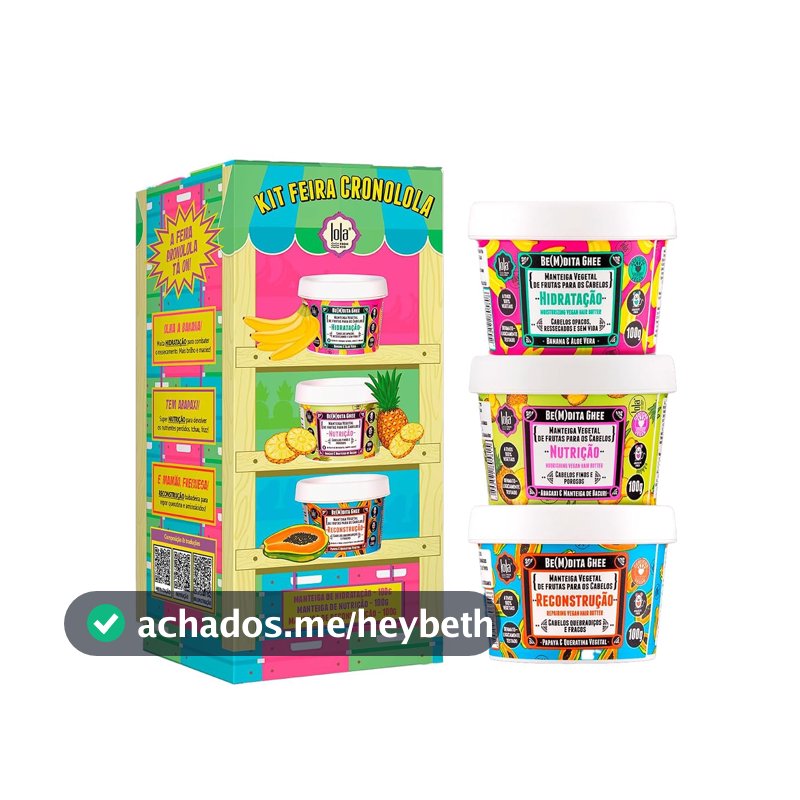 Kit Cronograma Capilar Lola Cosmetics Be(m) Dita Ghee, 3 Produtos