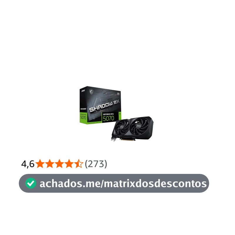 MSI GeForce RTX 5070 12G SHADOW 2X OC