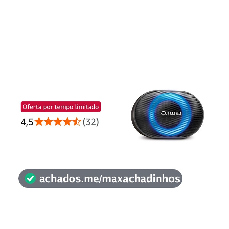 Caixa de Som Speaker AIWA AWS-SP-06-B 10W Bluetooth IPX6