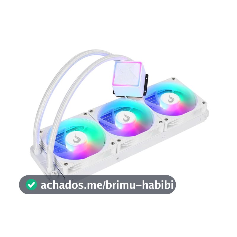 Water Cooler Gamer Rise Mode Frost, ARGB Rainbow, 360mm, AMD e Intel, Branco - RM-WCF-04-RBW