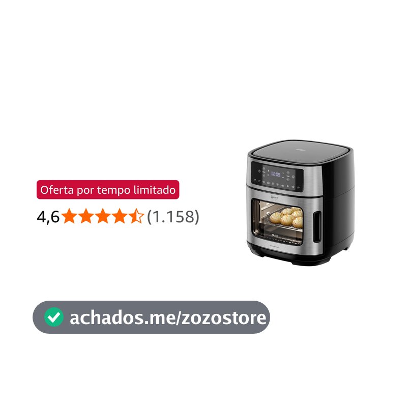 WAP Air Fryer Oven Digital WAOD1 12L, 10 Funções Programadas 127V